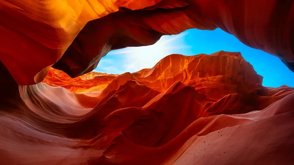 Arizona canyon with spiral rock formations